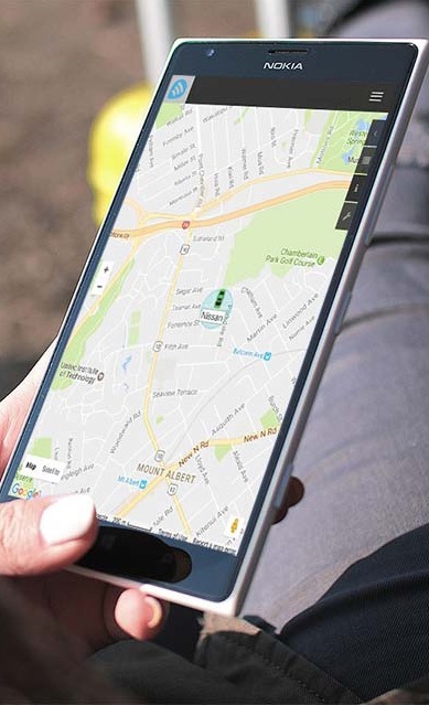 GPS tracker on a mobile phone